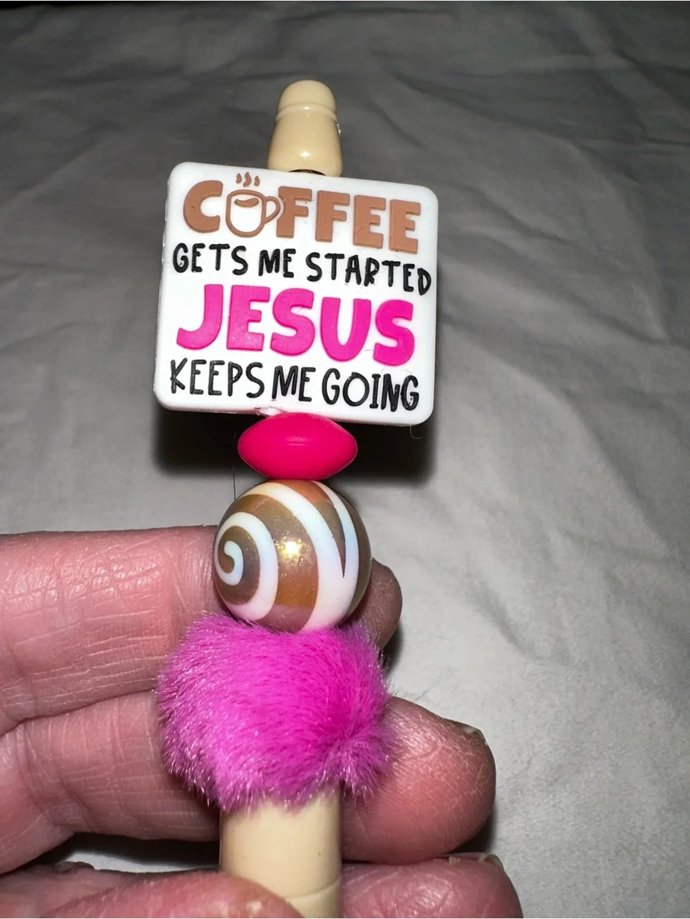 Handmade cute beige
